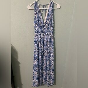 Abercrombie & Fitch Elegant Blue Floral Maxi Dress